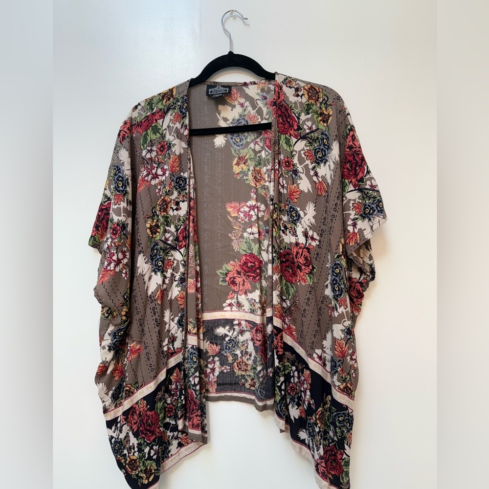 Angie Multicolor Floral Kimono
